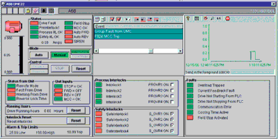 Figure 1. ABB UMC22 motor starter faceplate displayed on Siemens PCS7 V6.1 control system